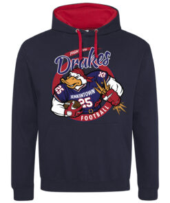 Lightning Drakes 2-Tone Hoodie - Navy/Red