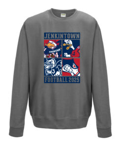 Jenkintown Mascots Crew Neck Sweatshirt - Steel Gray