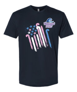 Tsunami Flag Unisex 100% Ringspun Cotton T-Shirt Navy