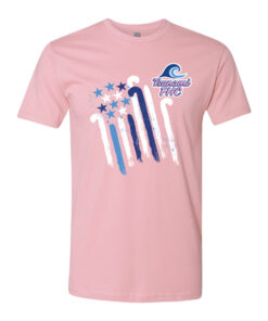 Tsunami Flag Unisex 100% Ringspun Cotton T-Shirt Pink