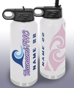 Tsunami Logo with Name Steel 32oz Double Insulated Water Bottle