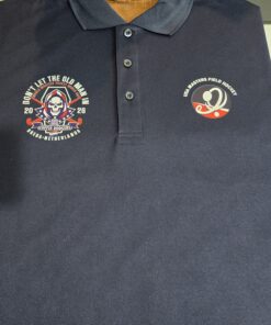 Koozies, Man of the Match, and Dual Logo Navy Pique Polo
